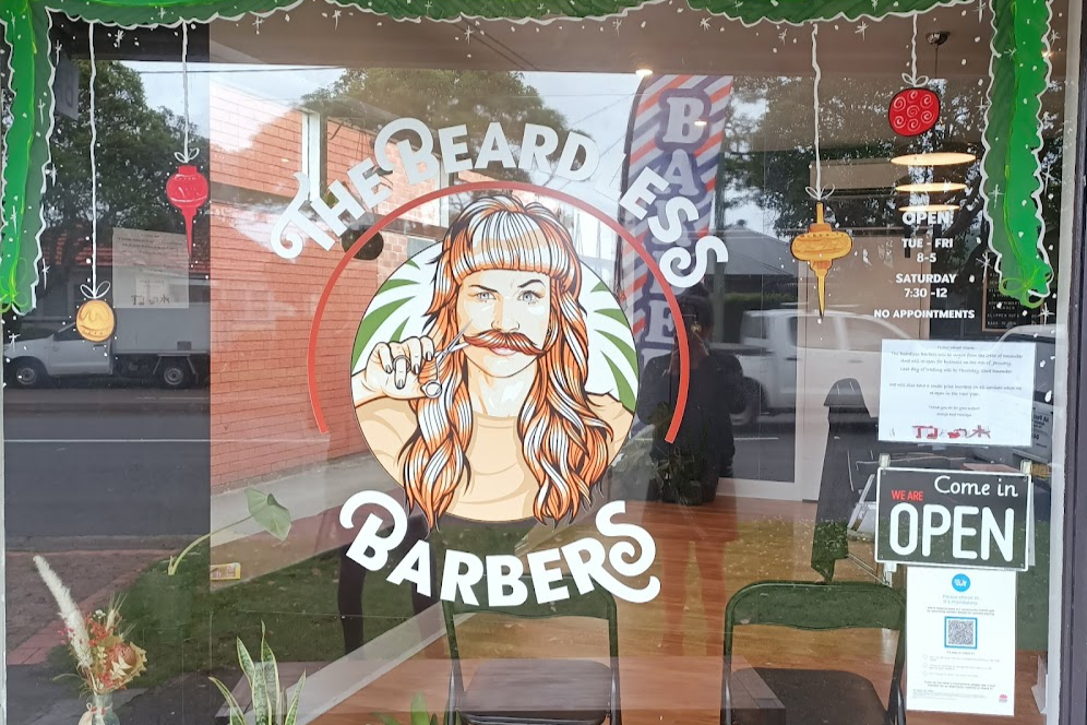 The Beardless Barbers logo
