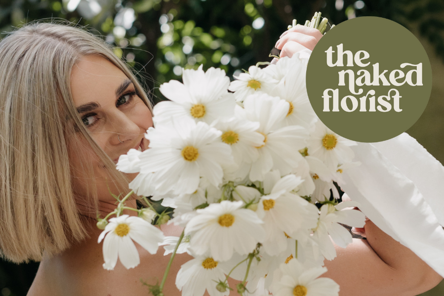 The Naked Florist logo